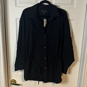 NWT Banana Republic Classic Black Shirt XL 💯 cotton